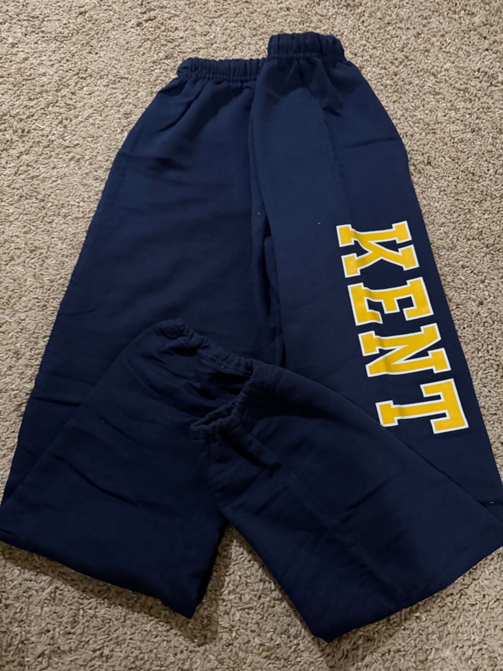 Unisex Navy Blue 'KENT' Logo Sweatpants